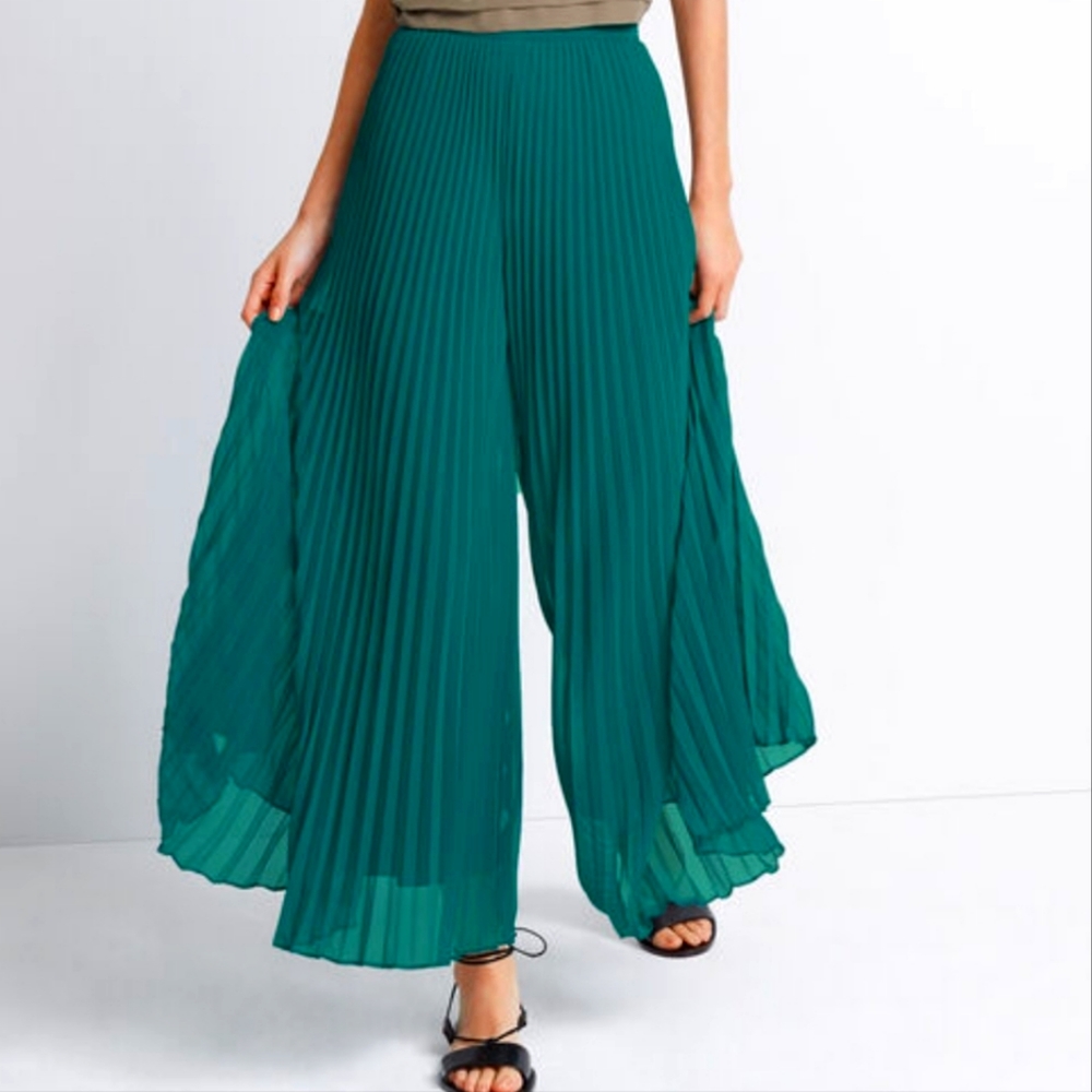 NWT Club Monaco Green Jessyn Pleated Pants